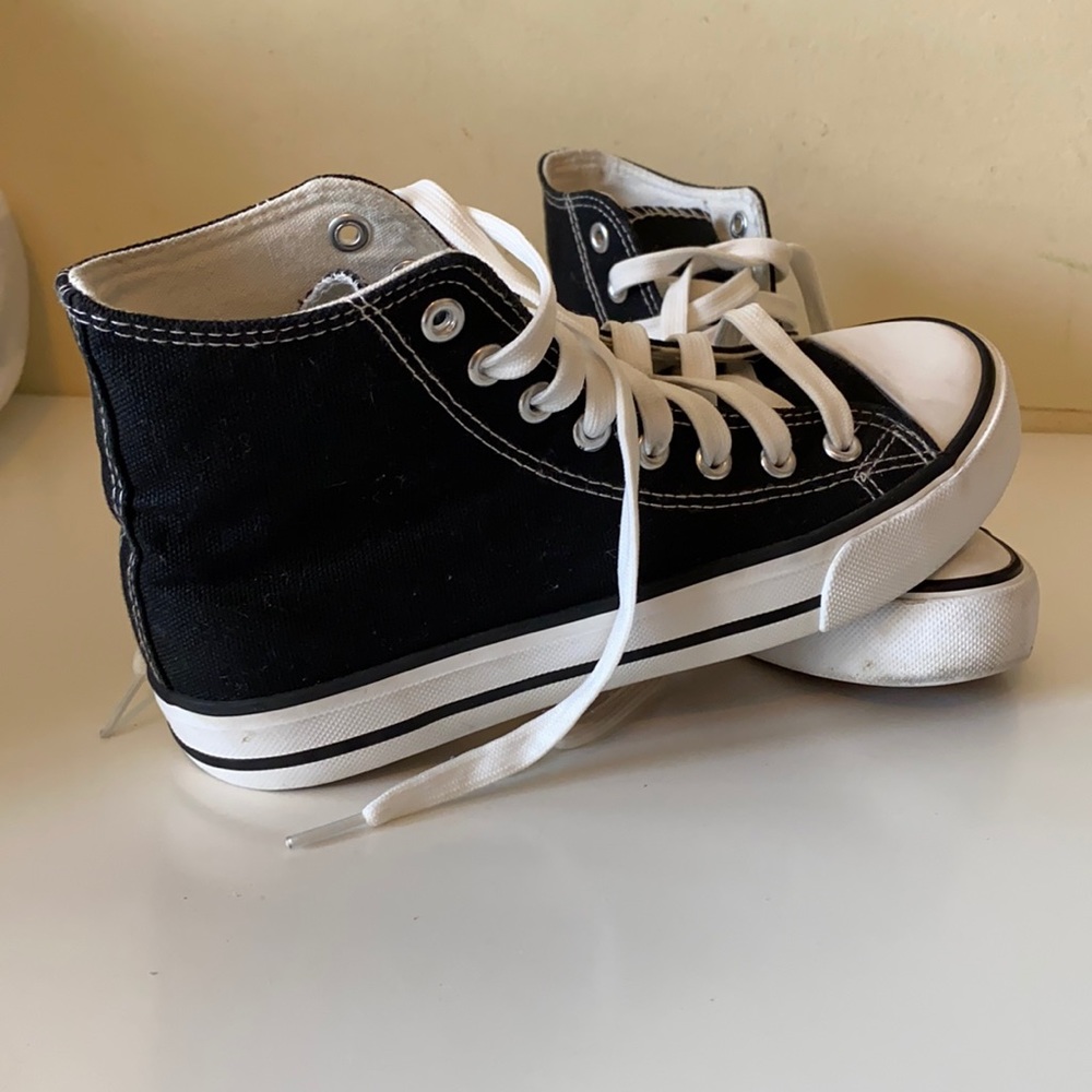 Converse style high top shoe